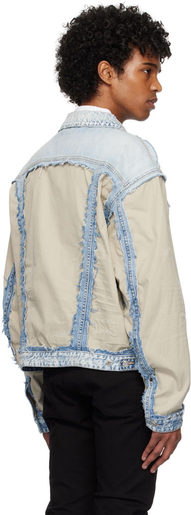 Jakna DSQUARED2 Dsquared2 Super Ripped Mixed Denim Jacket Modra | S74AM1547_S30309, 2