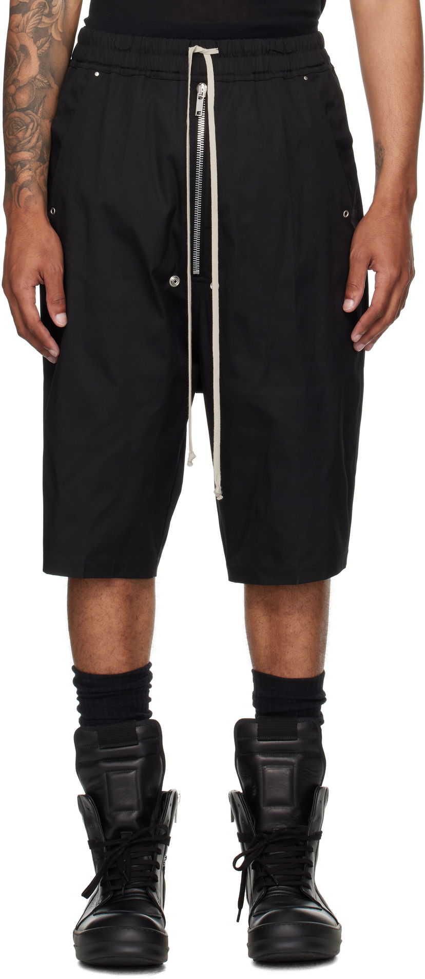 Kratke hlače Rick Owens Rick Owens Bela Pods Shorts Črna | RU02E1349 TE