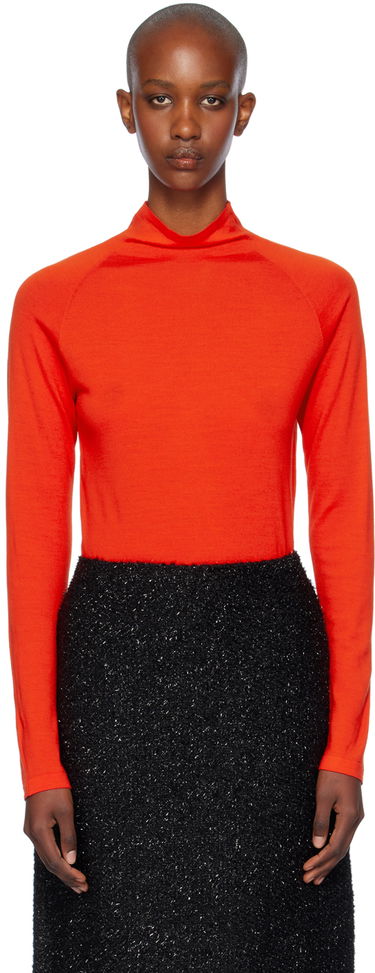 Pleteni pulover The Row The Row Honna Turtleneck Top Rdeča | 8295-Y590, 0