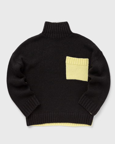 Pleteni pulover JW Anderson CONTRAST PATCH POCKET JUMPER Črna | KW0939-YN0144-973, 0