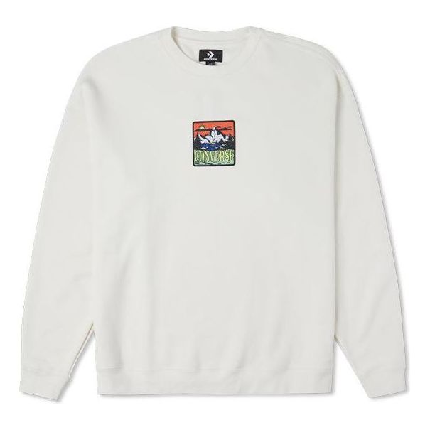 Pleteni pulover Converse Crew Sweatshirt Counter Climate Graphic Bela | 10025032-A02, 0