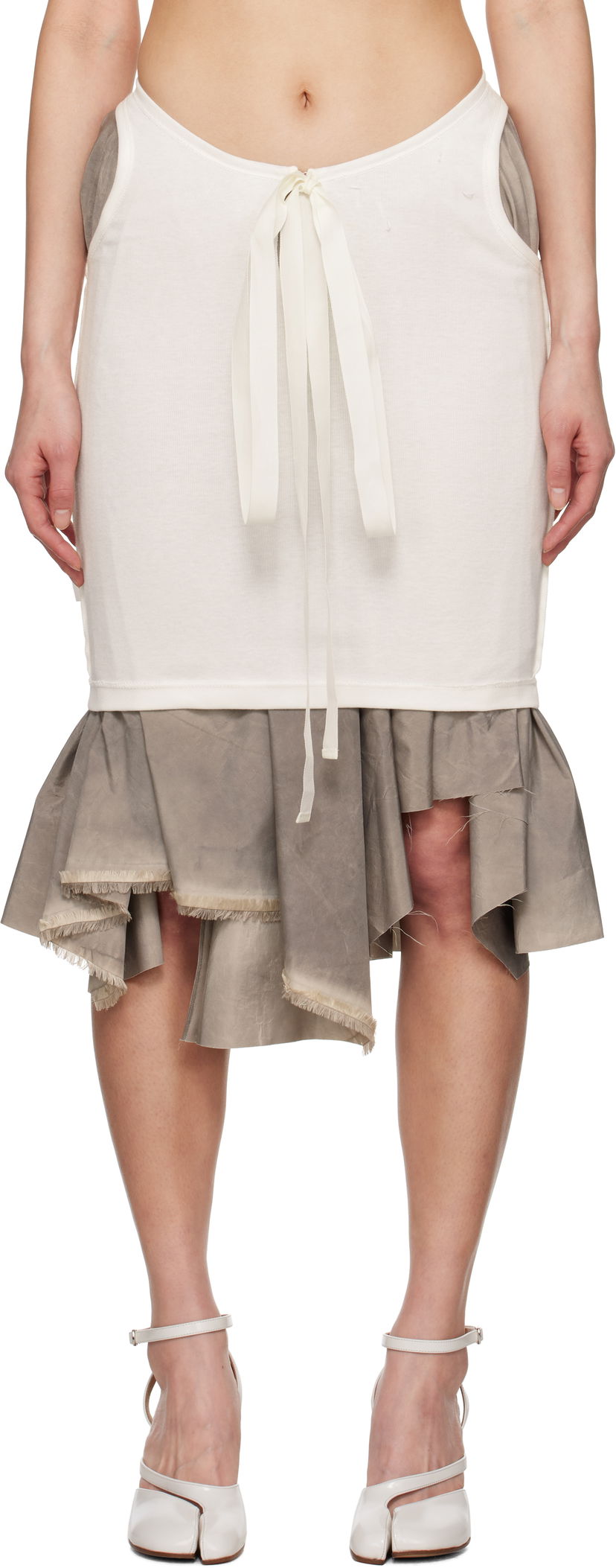 Krila Maison Margiela Maison Margiela Décortiqué Midi Skirt Bela | S51ME0033 MTN062
