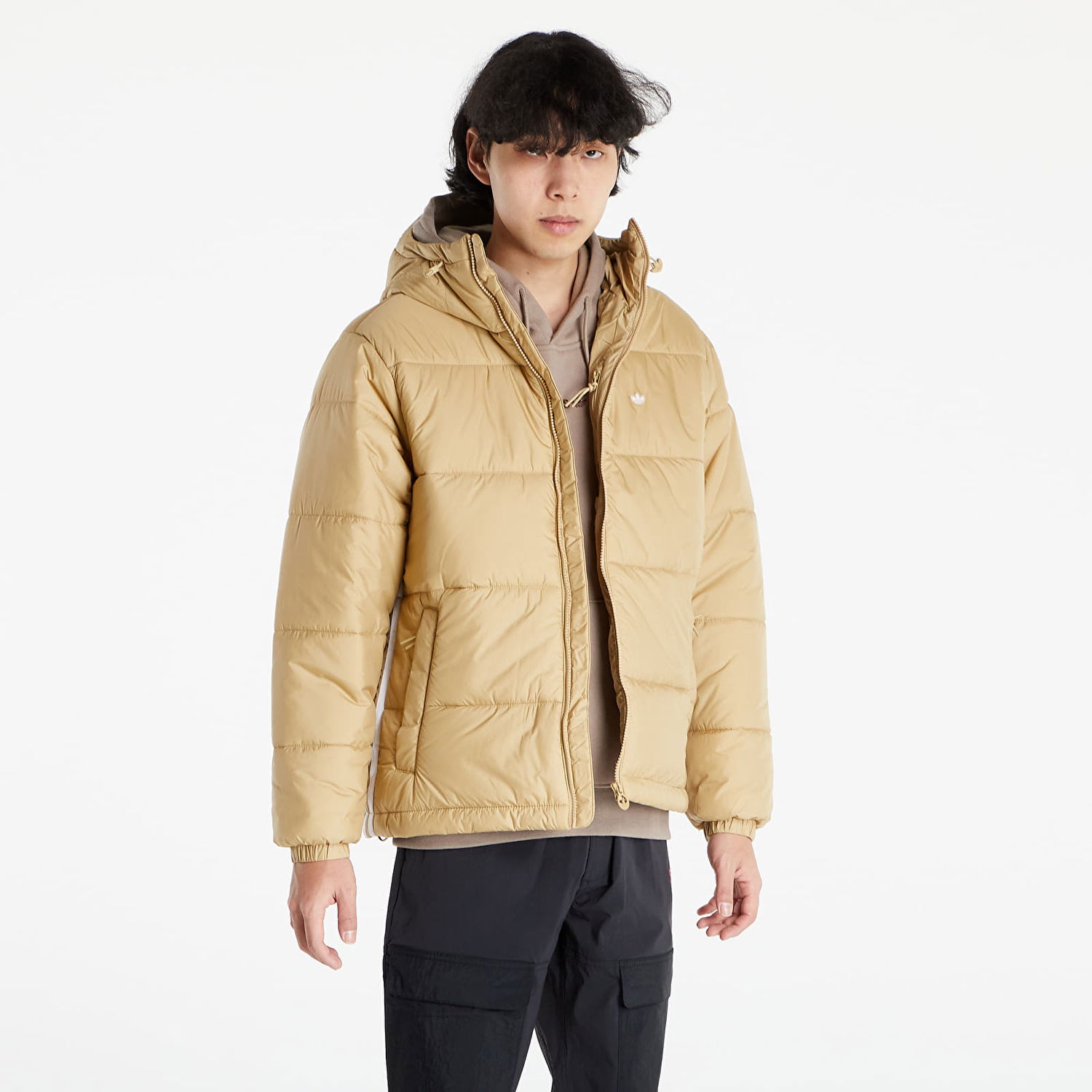 Puhovka adidas Originals Hooded Puffer Bež | H13556, 0