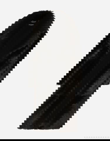 Plašči Dolce & Gabbana Single-breasted Shearling Coat Črna | F0W2DFFUP9BN0000, 0