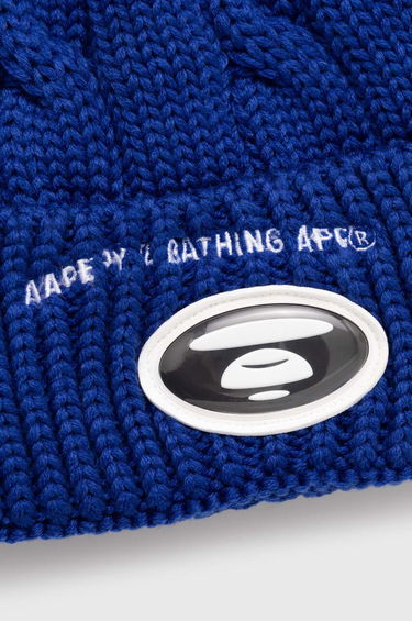 Beanie AAPE by A Bathing Ape AAPE Cable Knit Beanie Modra | AHT5236, 1