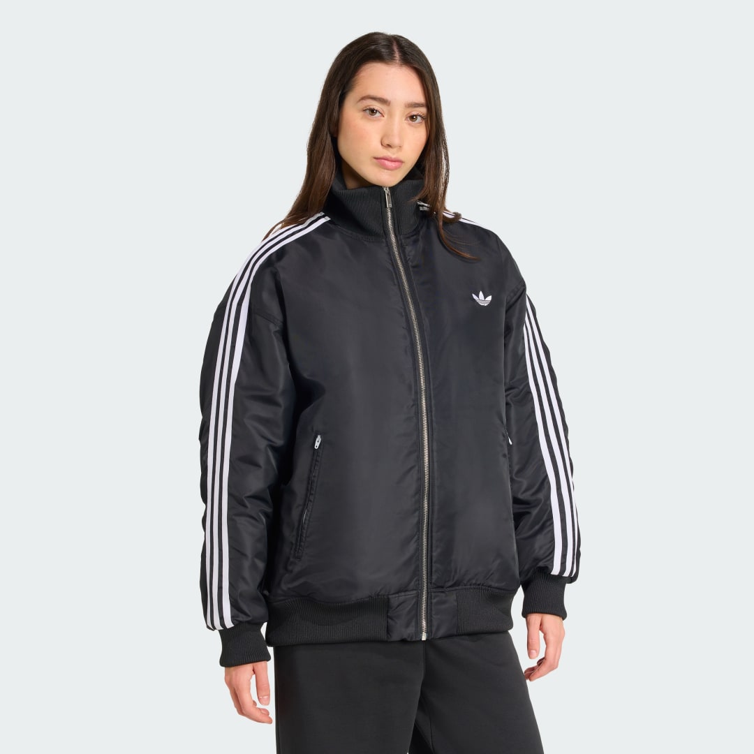 Bomber jakna adidas Performance Firebird Oversized Bomber Jacket Črna | JX2991, 0