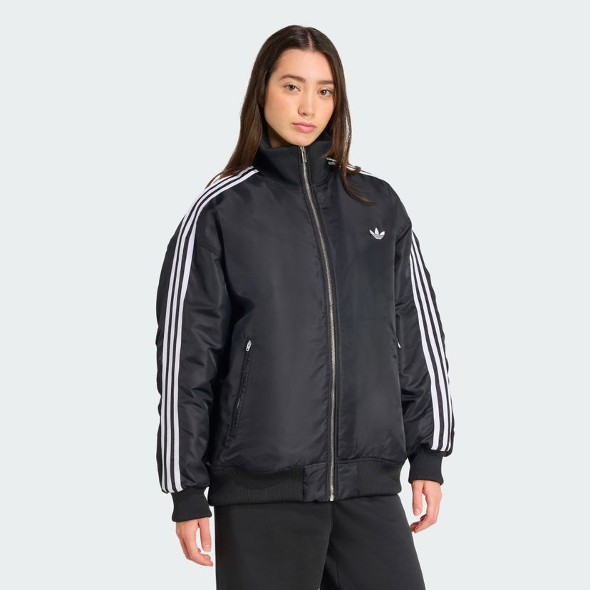 Bomber jakna adidas Performance Firebird Oversized Bomber Jacket Črna | JX2991
