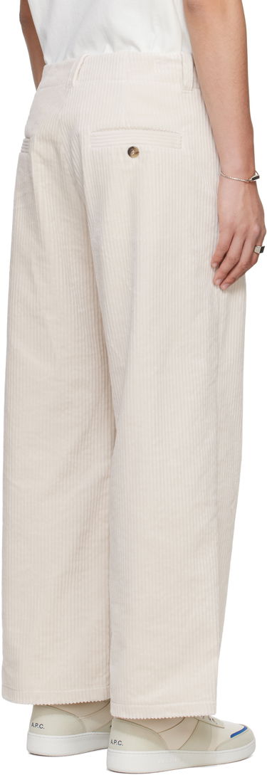 Hlače A.P.C. A.P.C. River Corduroy Wide-Leg Pants Bež | COHDW-H08470, 2