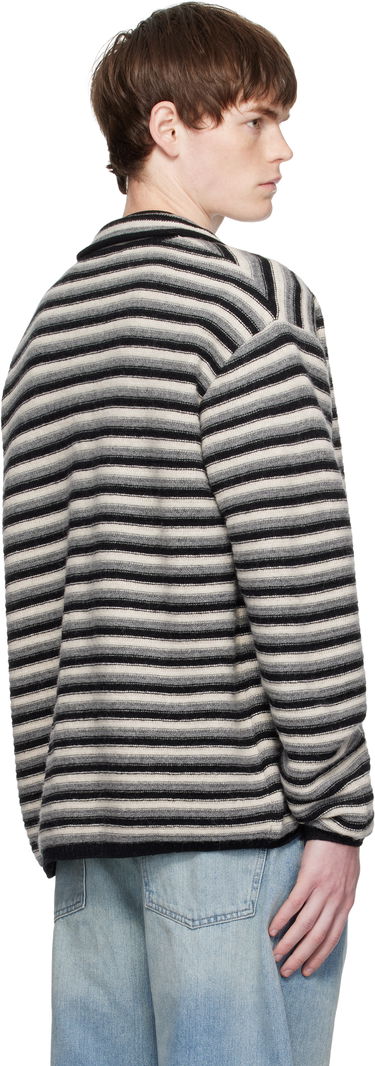 Pleteni pulover We11done We11done Stripe Embroidered Cardigan Večbarvna | WD-KC2-25-620-U-BK, 2