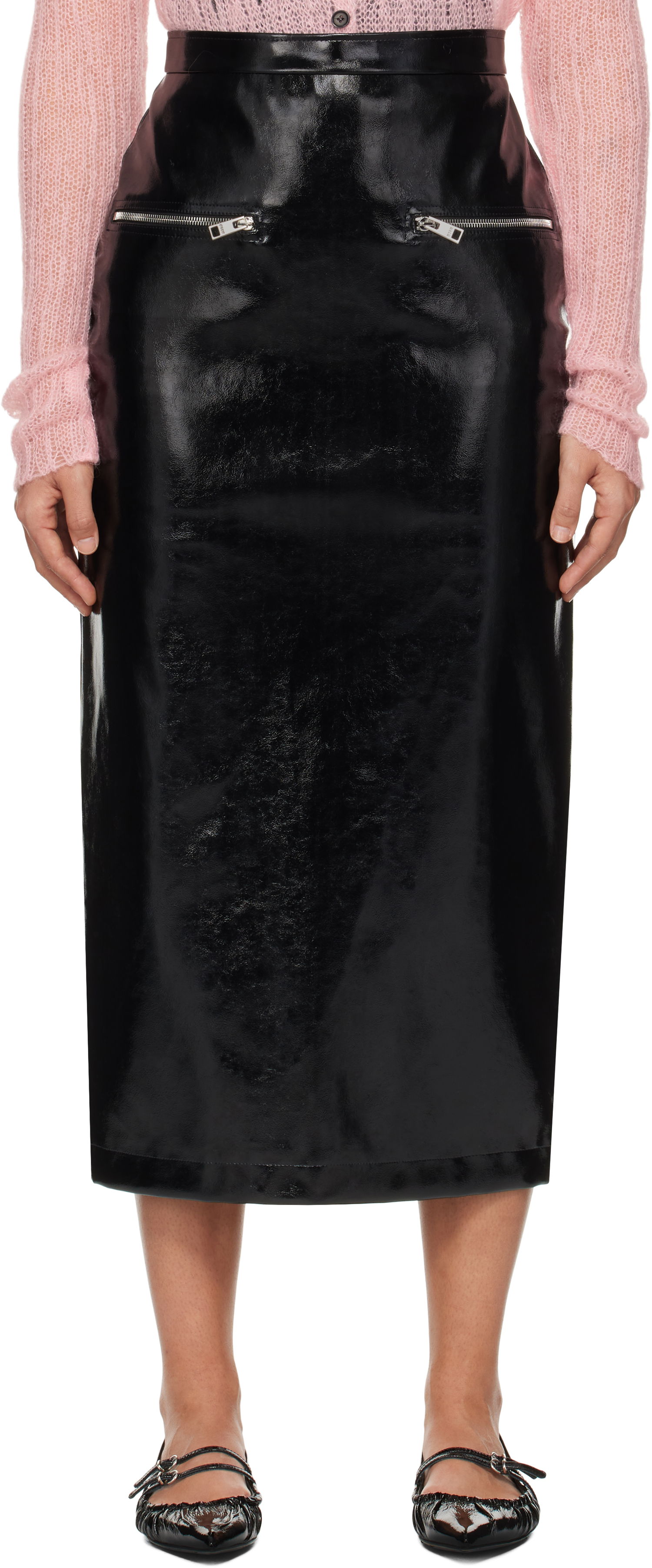 Krila MSGM Midi Skirt Črna | 3742MDD04 247800, 0