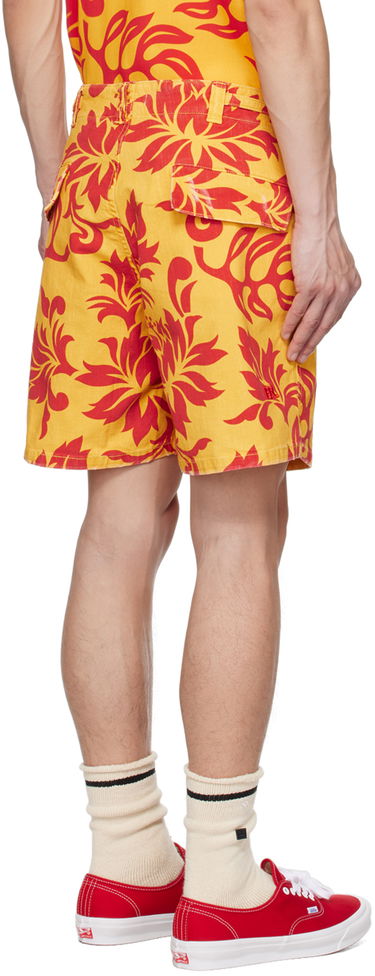 Kratke hlače ERL Graphic Print Cotton Shorts Rumena | ERL06P002, 2