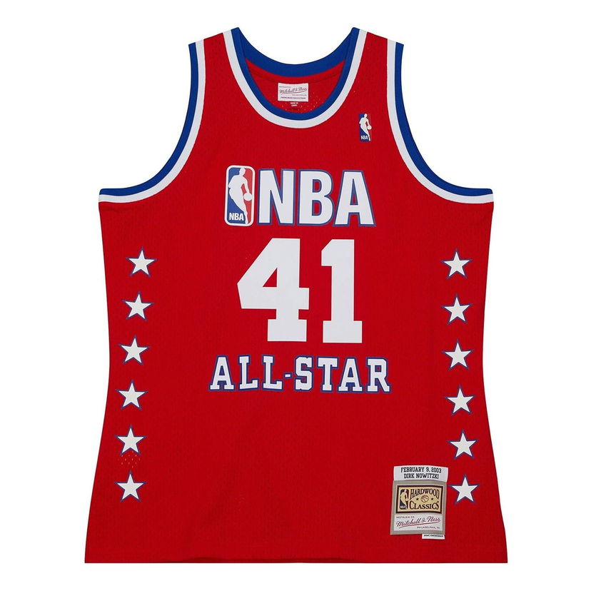 Dres Mitchell & Ness NBA All Star West 2003-04 'Dirk Nowitzki 41' Swingman Jersey Rdeča | SMJY5299-ASW03DNORED1