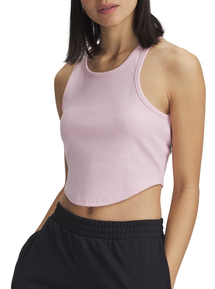 Majica brez rokavov Under Armour Under Armour Rival Rib Tank Top Roza | 1389798-647