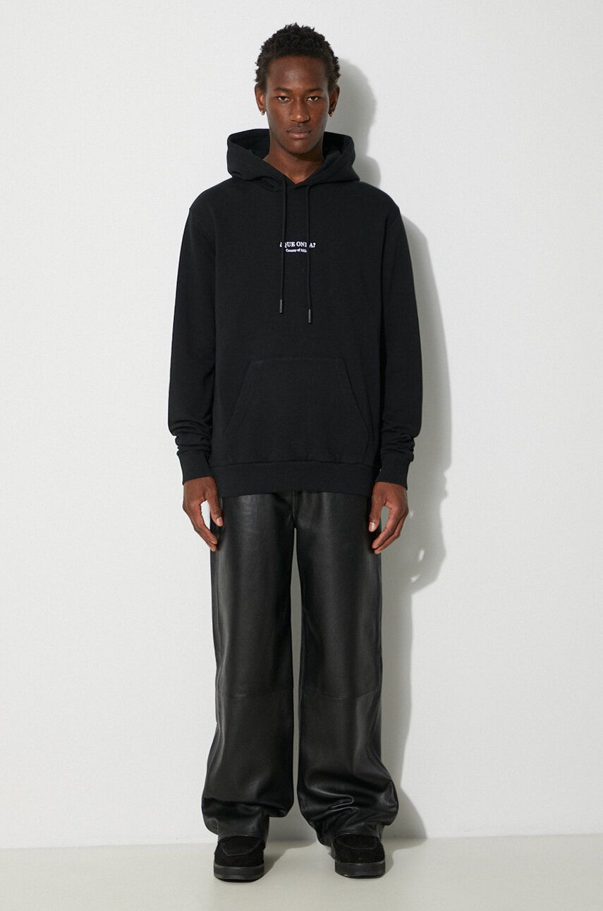 Pulover Marcelo Burlon Regular Hoodie Črna | CMBB007F24FLE0061001, 1