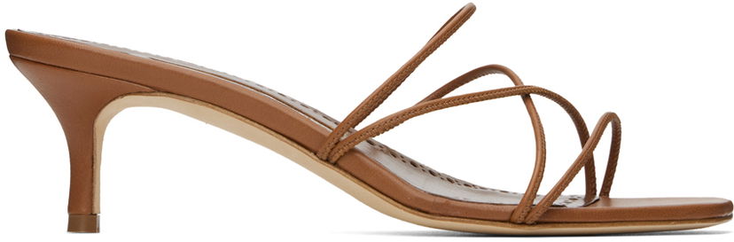 Modni dodatki Manolo Blahnik Manolo Blahnik Ninfemu Kitten Heel Mules Rjava | 224-1738