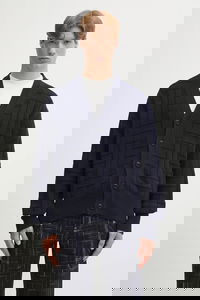 Kenzo Gots Kenzo Weave Patterned V-Neck Cardigan