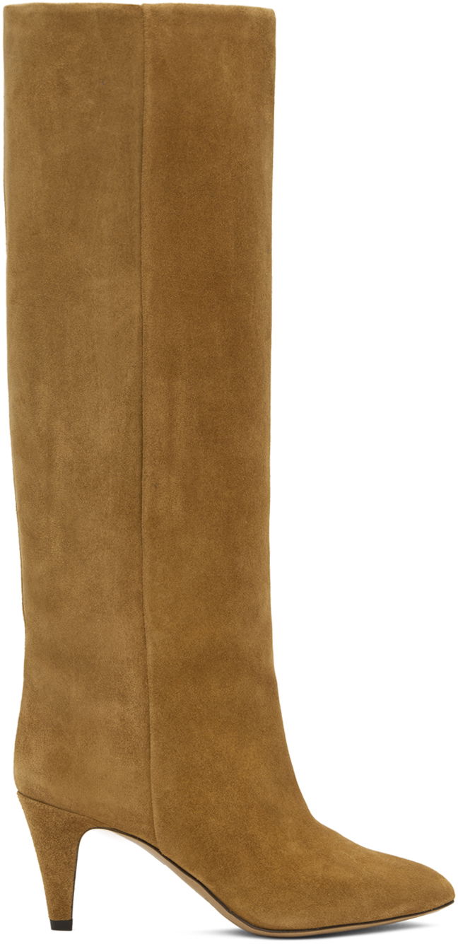 Superge in čevlji ISABEL MARANT Suede Kitten Heel Tall Boots Rjava | BT0021FA-B1A07S, 0