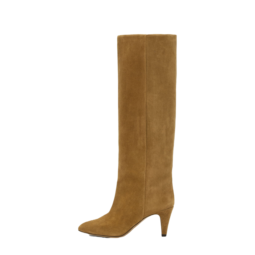 Superge in čevlji ISABEL MARANT Suede Kitten Heel Tall Boots Rjava | BT0021FA-B1A07S