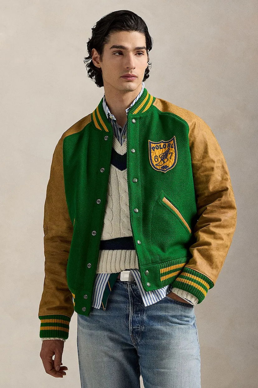 Jakna Polo by Ralph Lauren Polo Ralph Lauren Letterman Jacket Zelena | 710970577