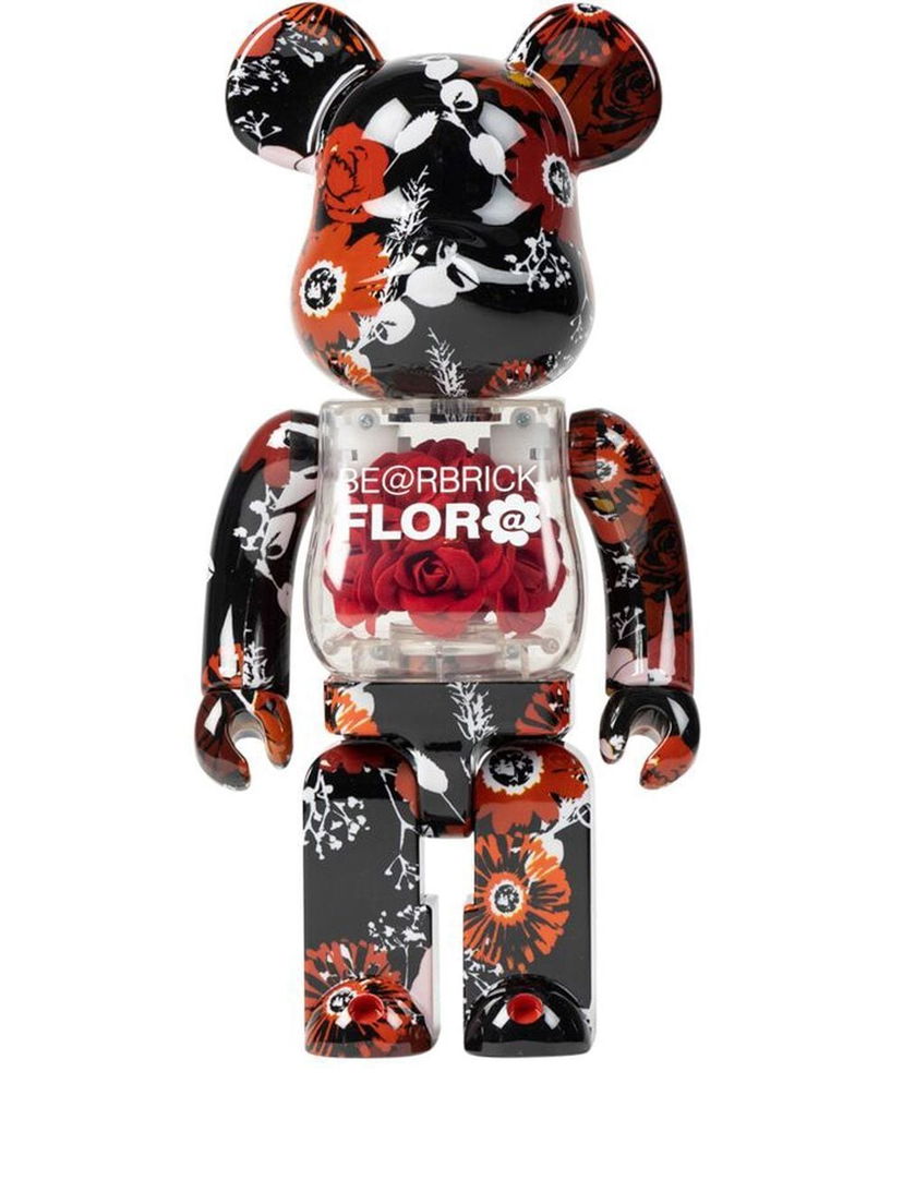 Collectibles Medicom Toy Mames Flor@ BE@RBRICK 400% figure - Red Črna | MEDI008619435378