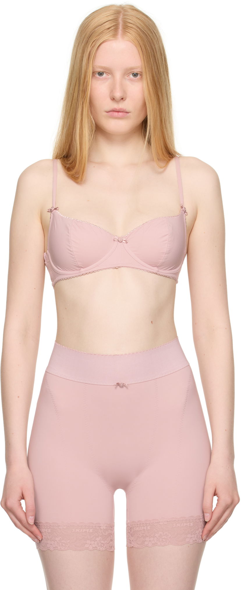 Modrček SKIMS SKIMS Retro Shapewear Unlined Demi Bra Roza | DM-DEM-7921W