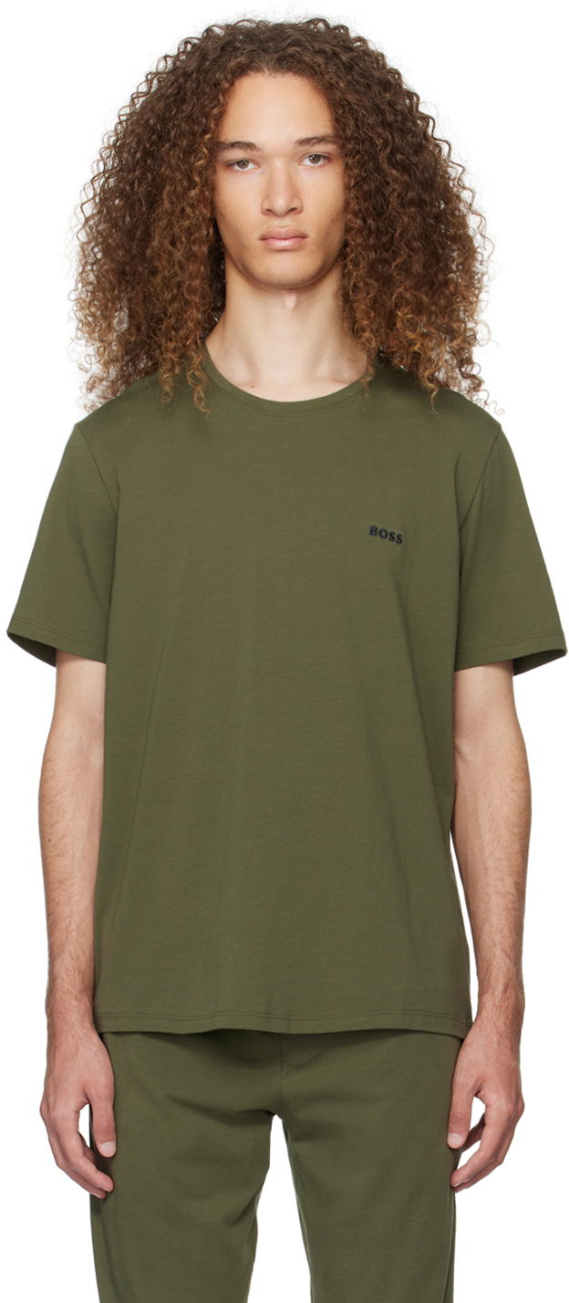 Majica BOSS Embroidered Logo T-Shirt Zelena | 50515312