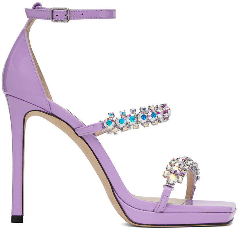 Superge in čevlji Jimmy Choo Jimmy Choo Bing 100 Heeled Sandals Lila | BING SANDAL 105 PYI