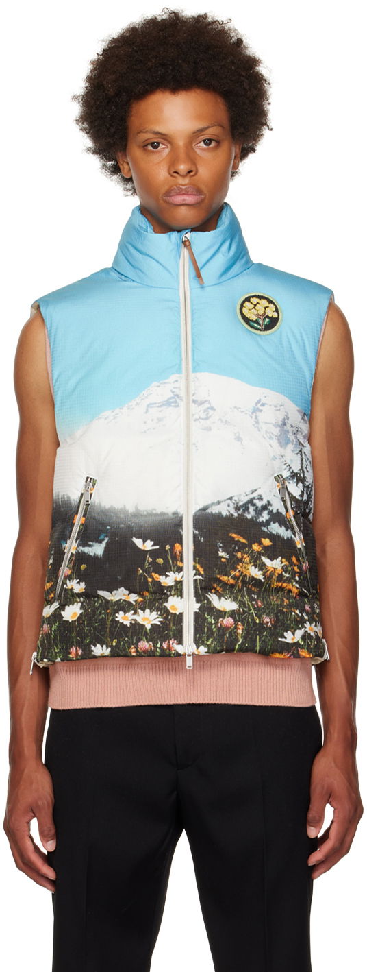 Telovnik Jil Sander Jil Sander Graphic Down Vest Modra | J47AF0105_J70107