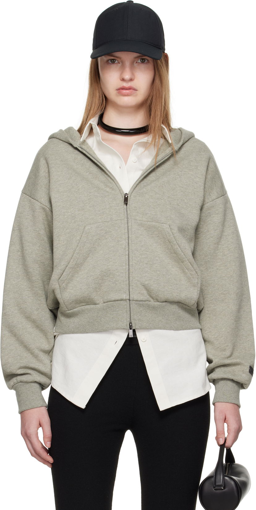 Pulover Fear of God ESSENTIALS Classic Fit Zip-Up Hoodie Siva | 192SP255095FW