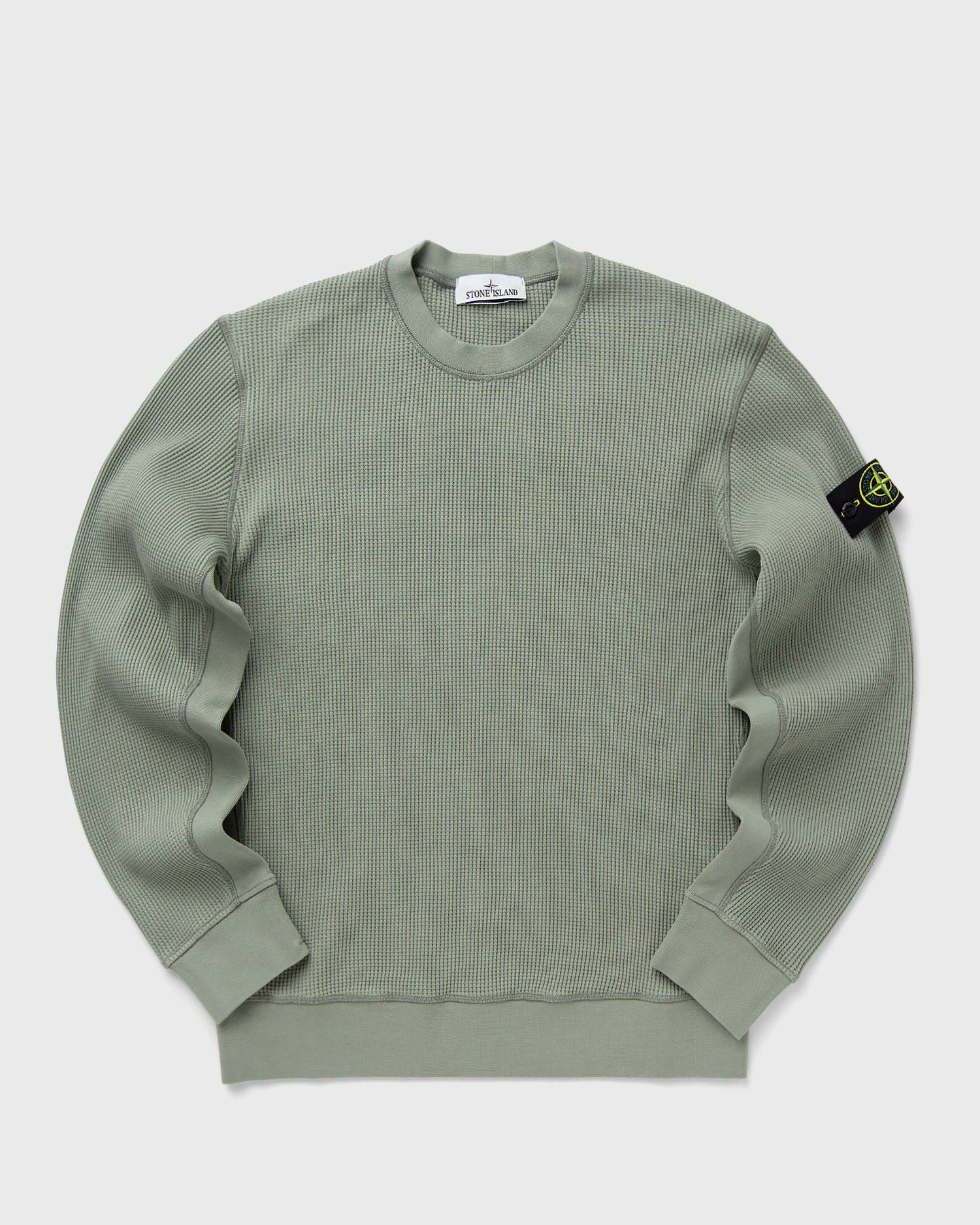 Pulover Stone Island Stone Island Waffle Fleece Crewneck Sweatshirt Zelena | K1S156100008S0044.V0055, 1