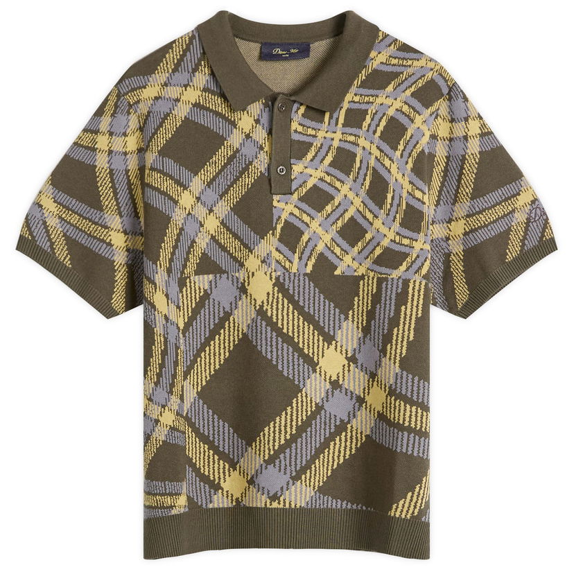Polo majica Dime Dime Antique Knit Polo Shirt Zelena | DIMESP258BRW