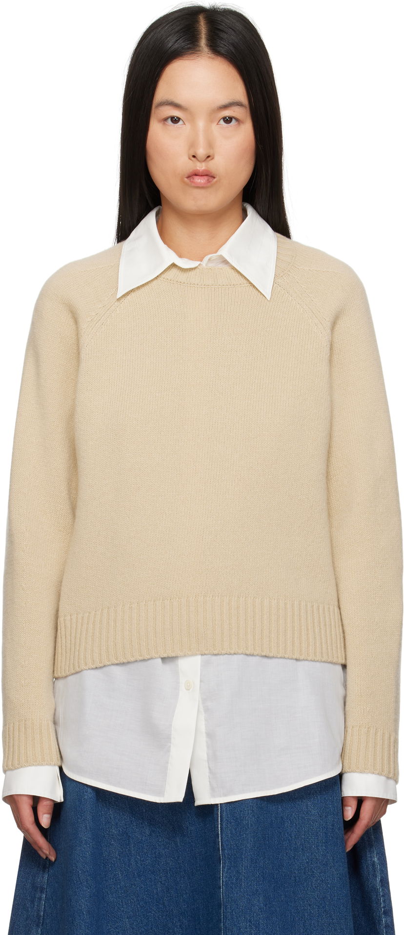 Pleteni pulover Max Mara Weekend Max Mara Gabbia Wool Sweater Bež | 2425366162600 MM12149