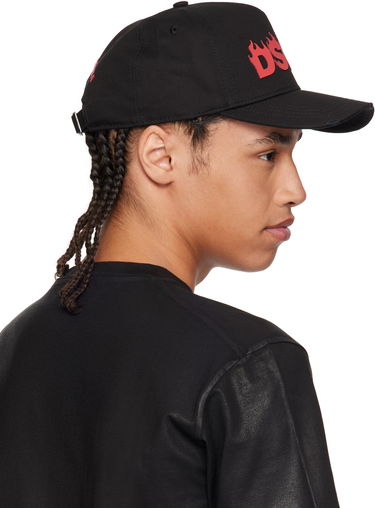 Kapa DSQUARED2 Dsquared2 Baseball Cap with Flames Logo Črna | BCM0915-05C00001-2124, 2