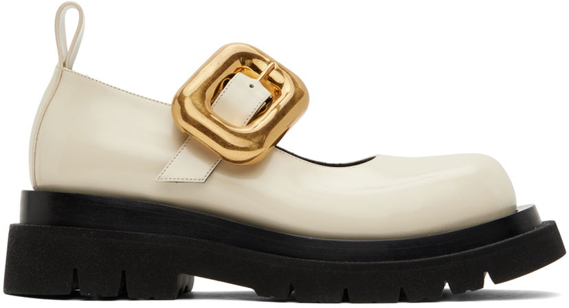 Nega čevljev Bottega Veneta Bottega Veneta Lug Mary-Jane Loafers Bela | 729884 V28R0