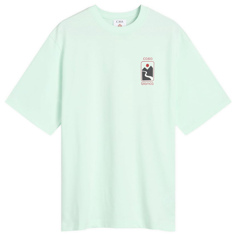Majica Casablanca Casablanca Sunset Valley Screen Printed Oversized T-Shirt, Size Large Zelena | MPF25-JTS-044-03