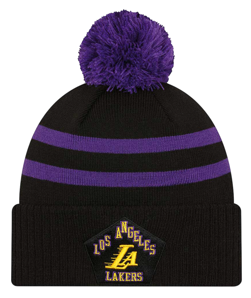 Beanie New Era New Era LA Lakers NBA Pom Beanie Črna | 60429901-60429901