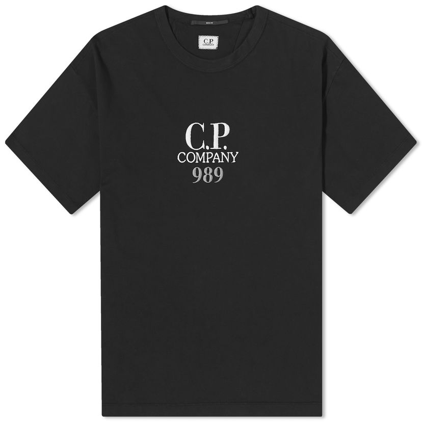 Majica C.P. Company Box Logo T-Shirt Črna | 16CMTS231A-005697G-999