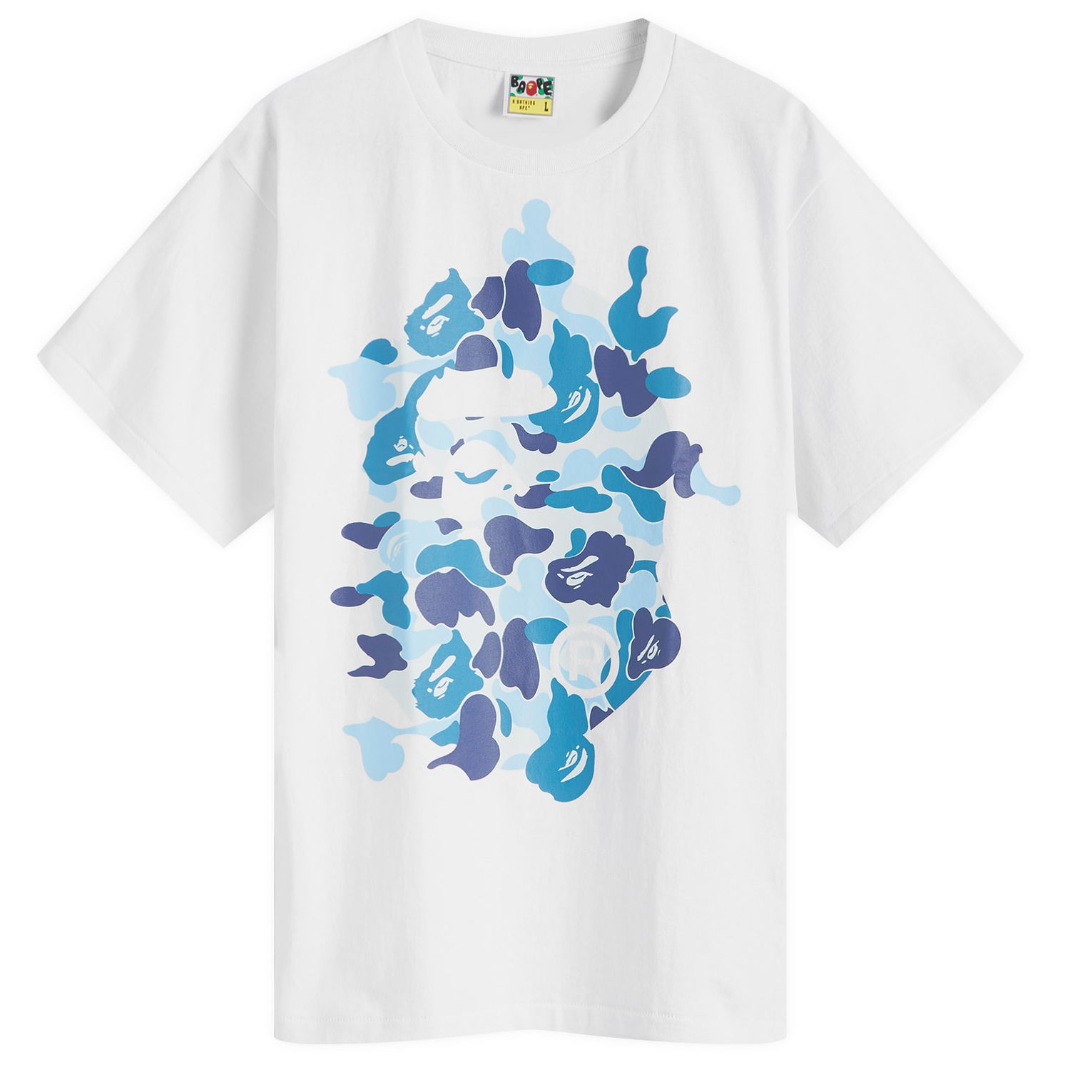 Majica BAPE A Bathing Ape ABC Camo Rebuild Big Ape Head T-Shirt Bela | 001TEK301040M-WHB, 0