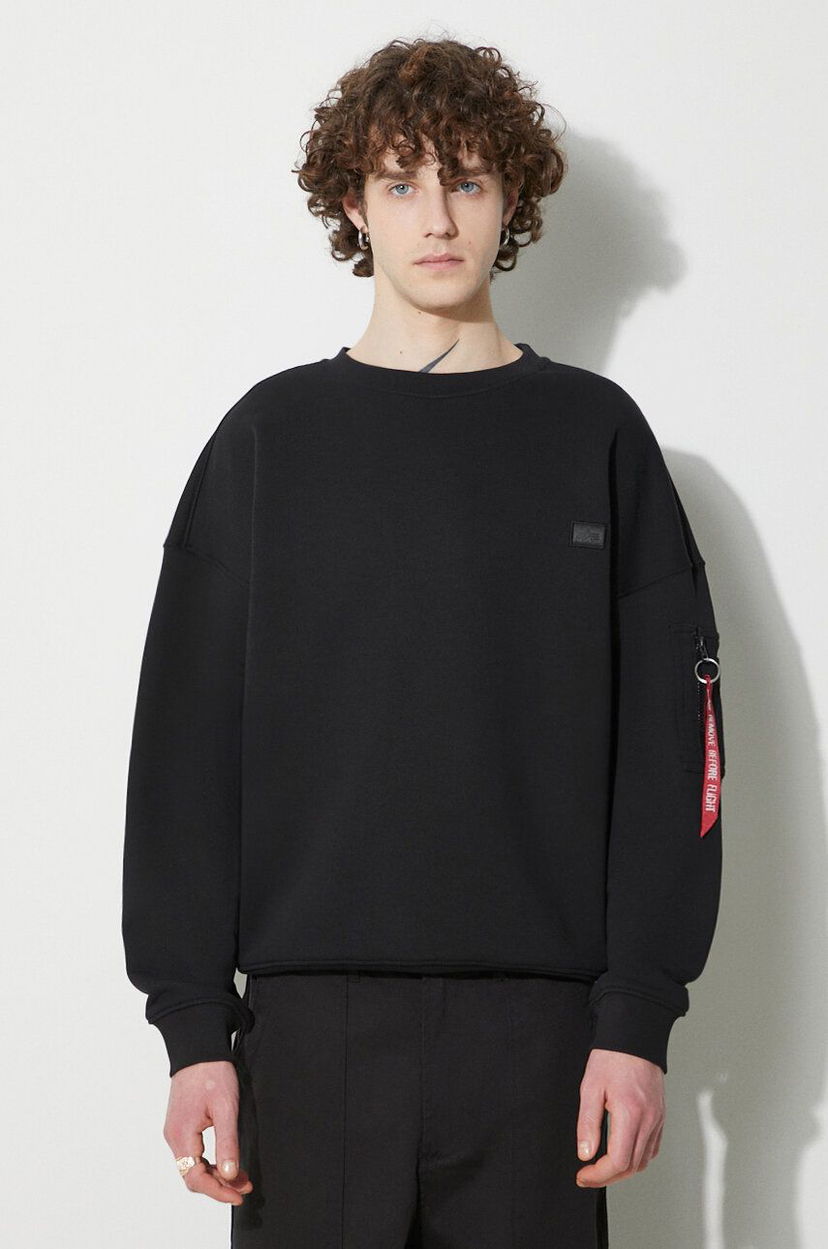 Pulover Alpha Industries Essentials RL Sweatshirt Črna | 146303