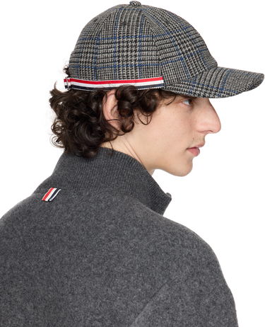 Kapa Thom Browne Thom Browne Prince of Wales Hunting Tweed Baseball Cap Siva | MHC328A-F0930, 2