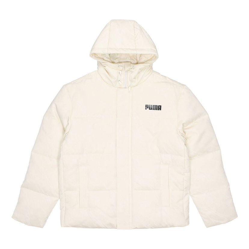 Puhovka Puma Hooded Solid Jacket Bela | 846320-73