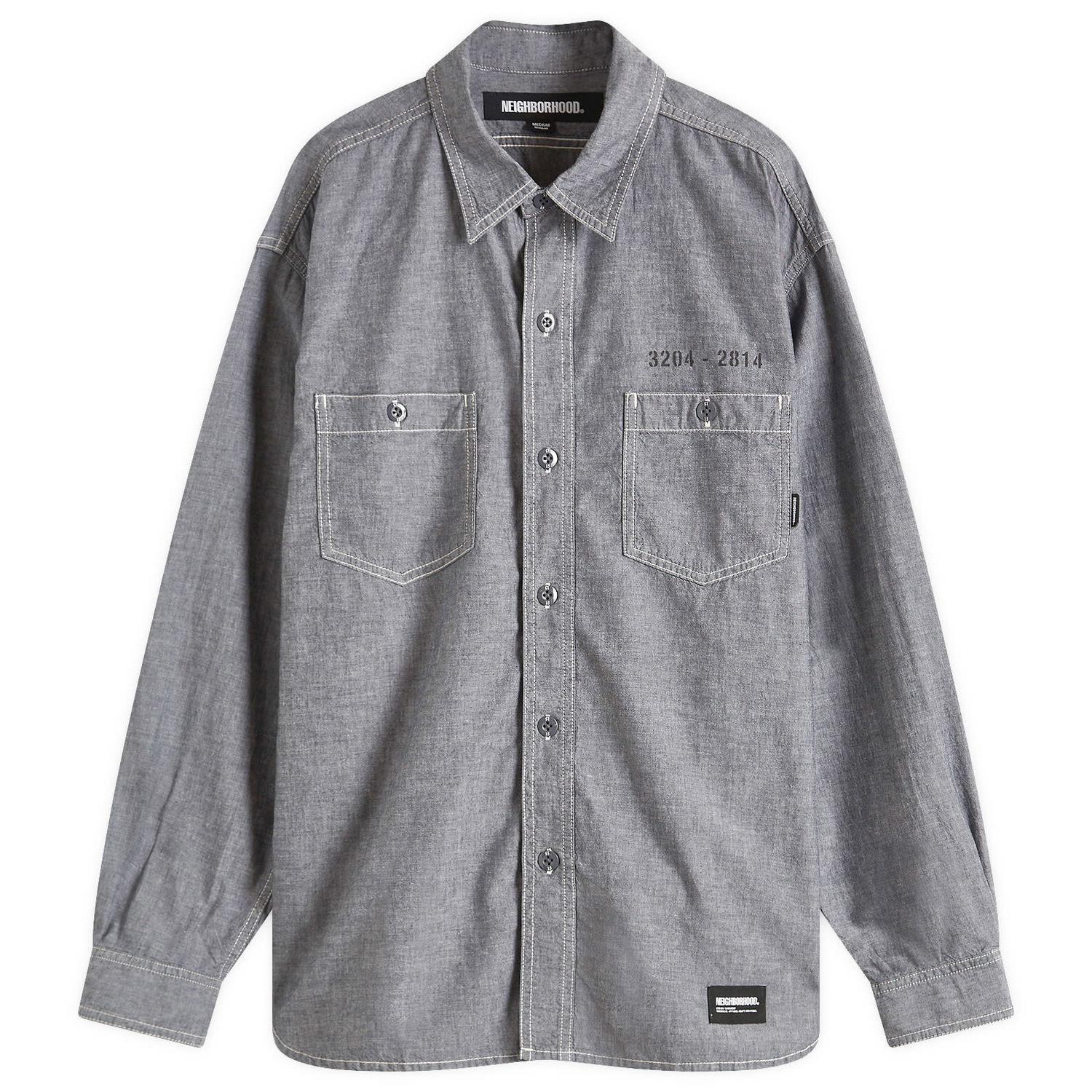Srajce Neighborhood Chambray Shirt Siva | 251ARNH-SHM02-BLK, 1