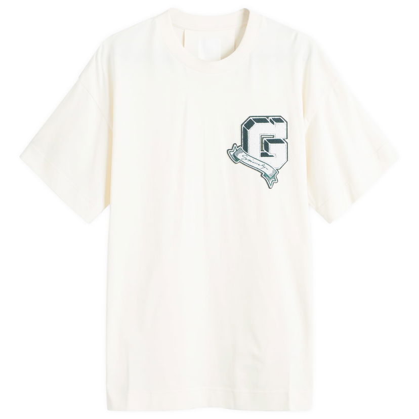 Majica Givenchy Varsity Logo T-Shirt Bela | BM71MG3YPD-272