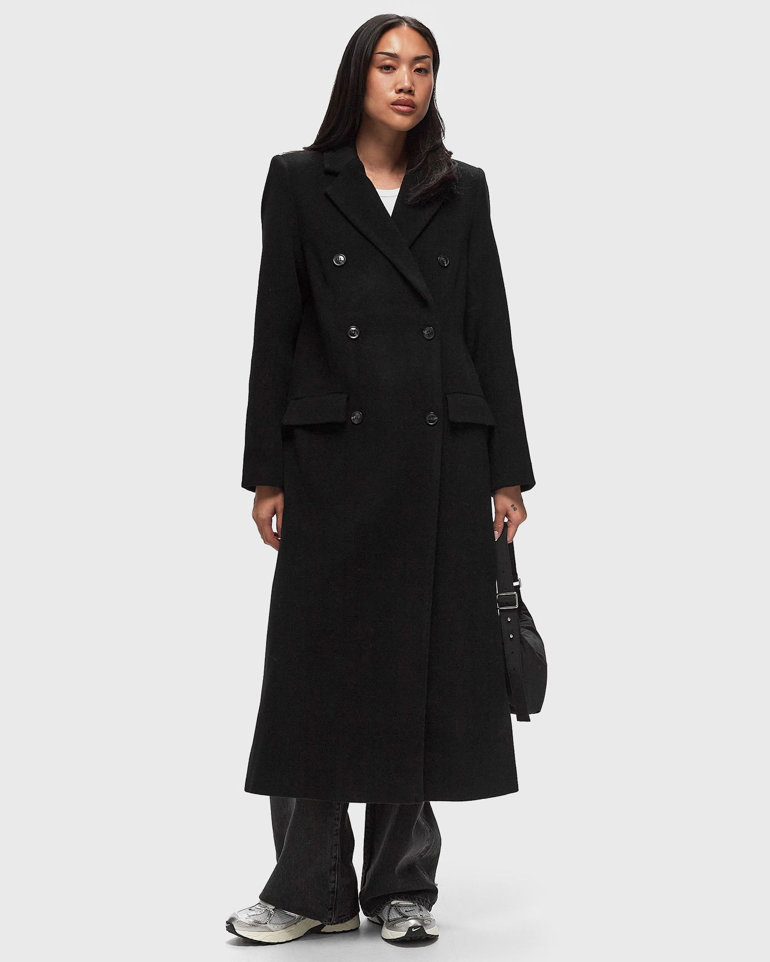 Plašči Samsoe Samsoe Samsøe & Samsøe FALCON Double-Breasted Coat Črna | F20400075-BLACK, 1