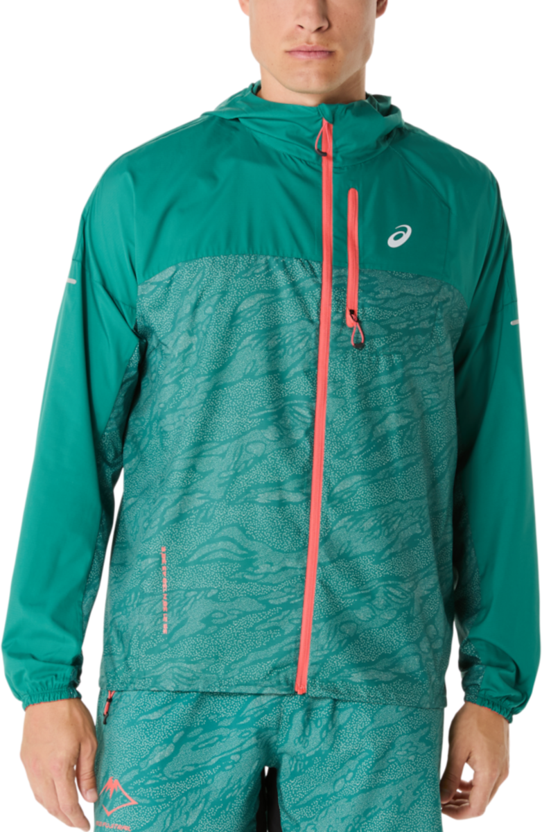 Vetrovka Asics Fujitrail Packable Windbreaker Jacket Zelena | 2011c991-300