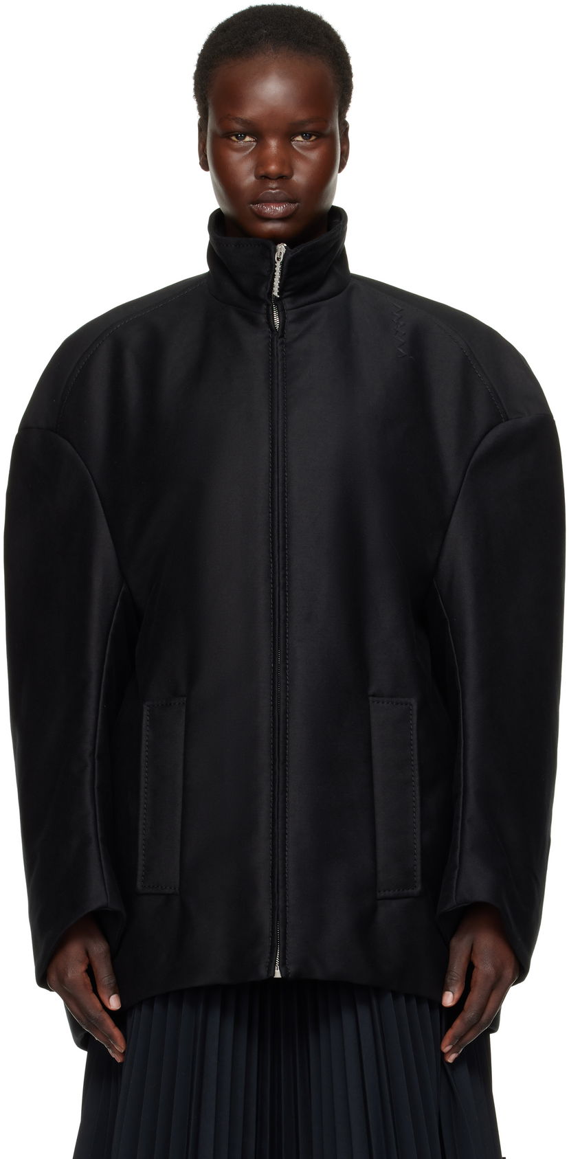 Bomber jakna Marni Marni Organic Cotton Oversized Jacket Črna | JKMA0328SW TCY36