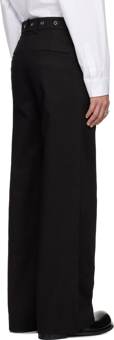 Hlače We11done We11done Eyelet Detailed Trousers Črna | WD-PT0-25-269-M-BK, 2