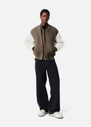 Jakna AXEL ARIGATO Varsity Jacket with Knit Sleeves Rjava | A3148002, 4