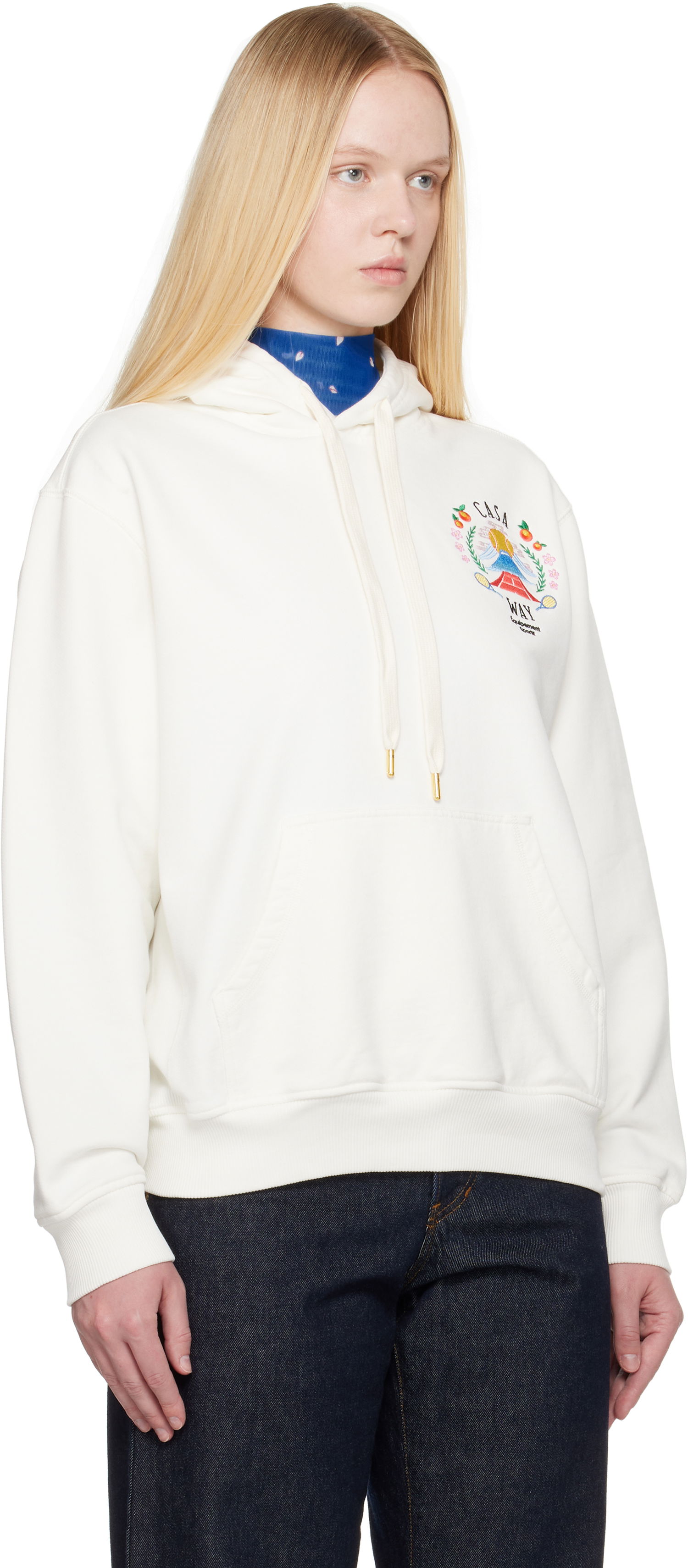 Pulover Casablanca Casablanca 'Casa Way' Mountain Hoodie Bela | WPF25-JTP-362-01, 1