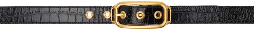 Pasovi Tom Ford TOM FORD Croc Stadium Buckle Belt Črna | TB298-LCL439X